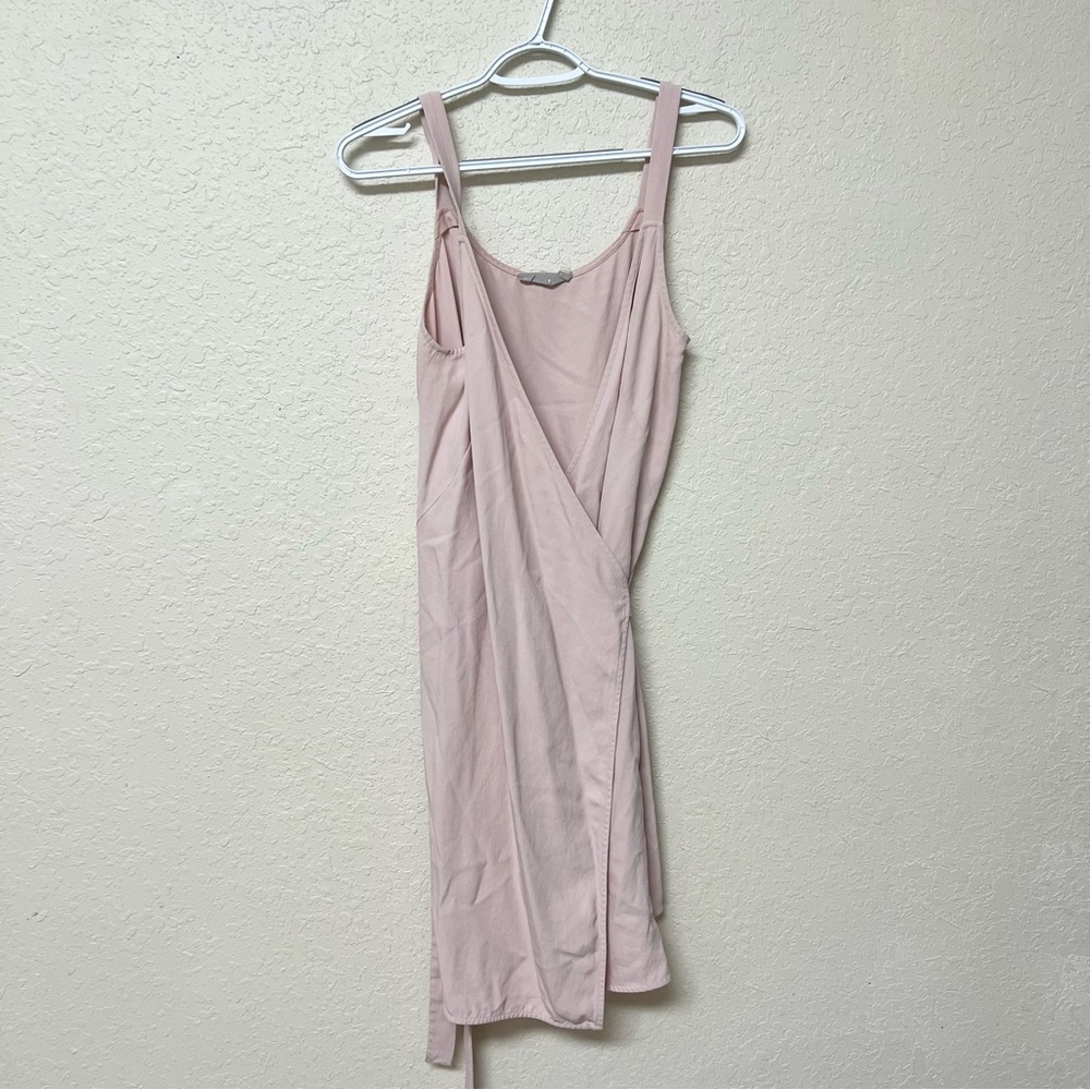 Everlane The Japanese GoWeave Wrap Dress Womens Blush Pink Sleeveless Size 8